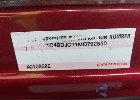 2021 Dodge Durango R/T Awd из США, поврежденный, VIN 1C4SDJCT1MC792530